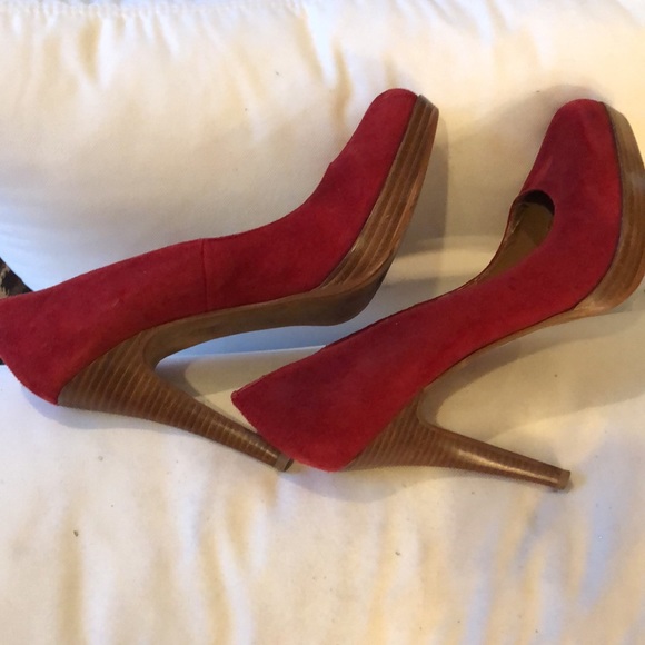 👠 Steven by Steve Madden Deep red suede pumps - Picture 6 of 8